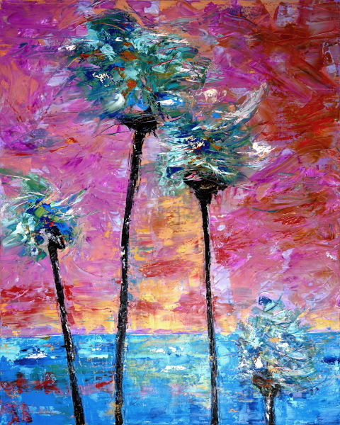 Abstract Art Palm Trees