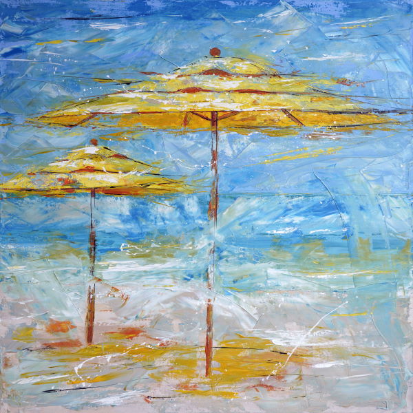 Abstract Art Beach Scene